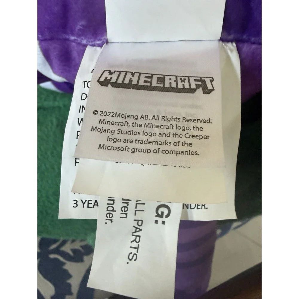 Minecraft Legends Purple Tiger Pillow Plush Buddy Mfg 22